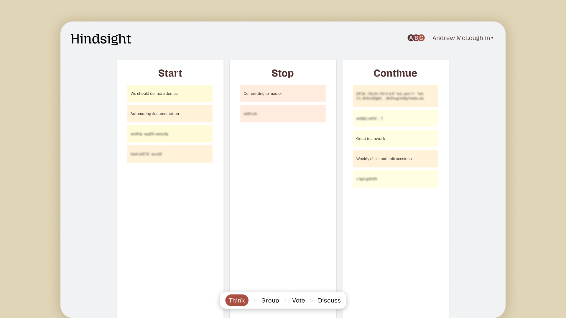 React App for Retrospectives